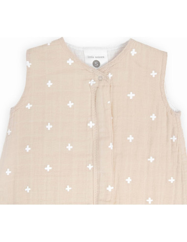 Saco de Dormir Muselina Premium 18-24 Meses Cruce Taupe