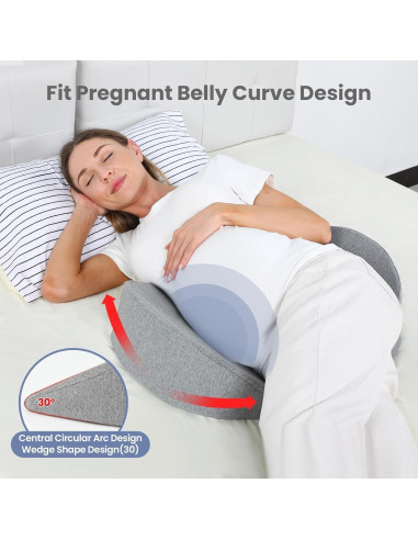 Cojín Wedge de Maternidad WEIKA - Espuma Viscoelástica Ajustable