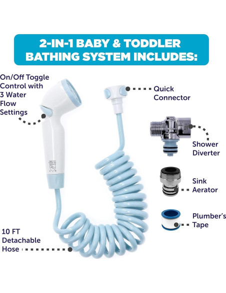 Rociador de Ducha 2-en-1 Playtex para Bebé y Niño Pequeño Rociador de Ducha 2-en-1 Playtex para Bebé y Niño Pequeño