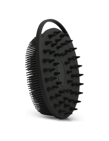 Esponja Corporal y Cepillo de Champú WETANG 2 en 1 Negro