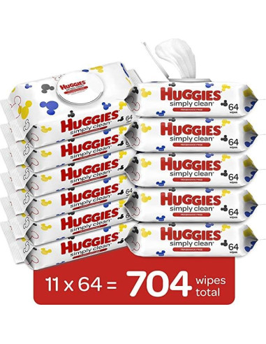 Toallitas Húmedas HUGGIES Simply Clean 704 Unidades con Fragancia