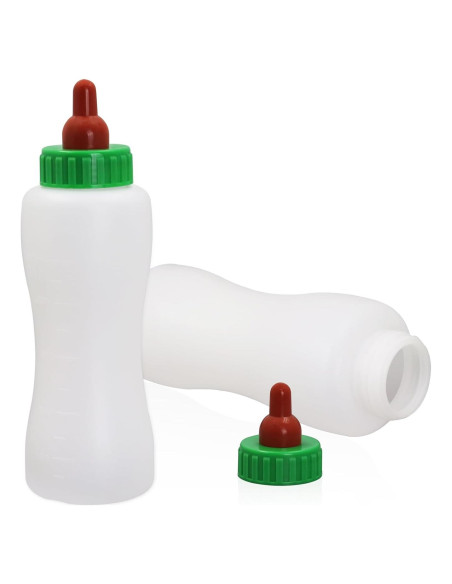 Botella de Alimentación para Corderos y Cabras 500ml - 2 Piezas Reutilizables Botella de Alimentación para Corderos y Cabras 500ml - 2 Piezas Reutilizables