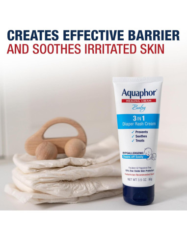 Crema para Erupciones de Pañal Aquaphor Baby 3 en 1 3 Tubos