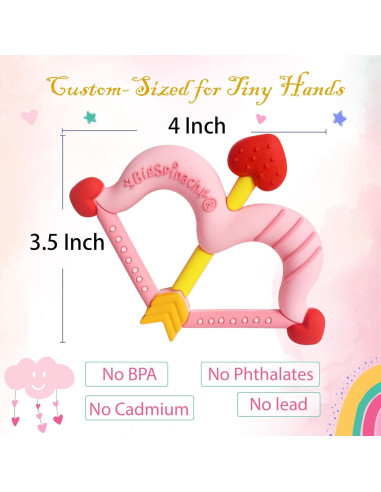 Mordedor de Silicona Corazón Rosa para Bebés - Cupido