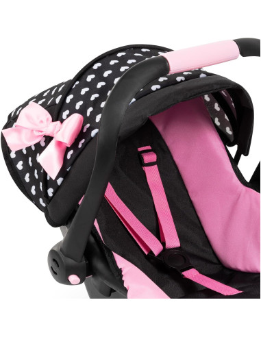 Asiento de Coche Deluxe Bayer Design para Muñecas 46cm Corazones
