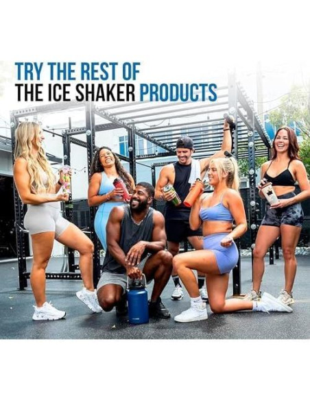 Botella Agitador Acero Inoxidable Ice Shaker 0.95L Negro Botella Agitador Acero Inoxidable Ice Shaker 0.95L Negro