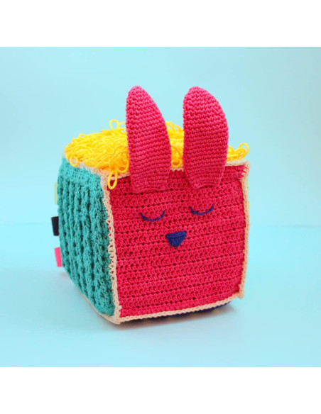 Cubo Sensorial de Ganchillo Shumee para Bebés 0-2 Años Cubo Sensorial de Ganchillo Shumee para Bebés 0-2 Años