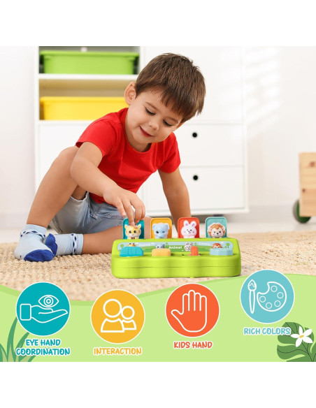 Juguete Interactivo de Animales Verdes GerdfeiTawtab 18+ Meses Juguete Interactivo de Animales Verdes GerdfeiTawtab 18+ Meses