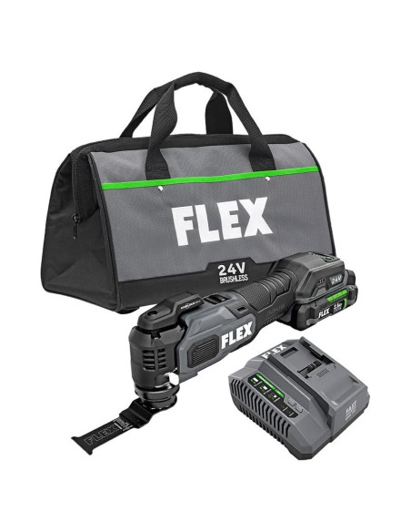 Herramienta Oscilante Inalámbrica FLEX 24V 20,000 OPM Kit 2.5Ah Herramienta Oscilante Inalámbrica FLEX 24V 20,000 OPM Kit 2.5Ah