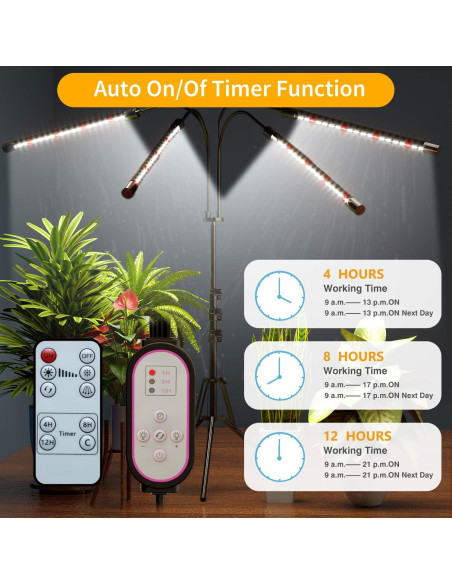 Luz de Crecimiento LED FRENAN con Soporte Ajustable 1.55kg Luz de Crecimiento LED FRENAN con Soporte Ajustable 1.55kg