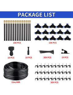 Kit de Riego por Goteo FUJIAXIN 15 Boquillas 360 Ajustable 2