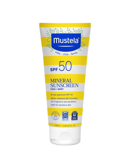 Loción Solar Mineral Mustela SPF 50 para Bebés 100 ml Loción Solar Mineral Mustela SPF 50 para Bebés 100 ml