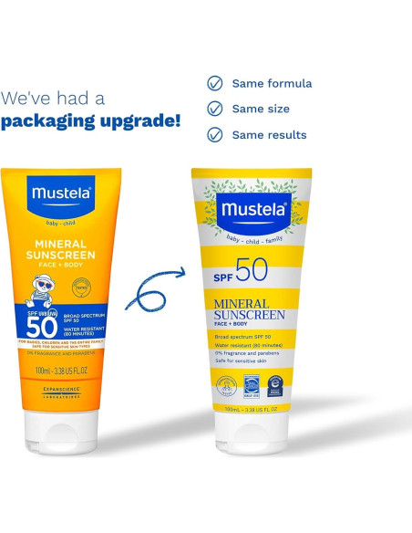 Loción Solar Mineral Mustela SPF 50 para Bebés 100 ml Loción Solar Mineral Mustela SPF 50 para Bebés 100 ml
