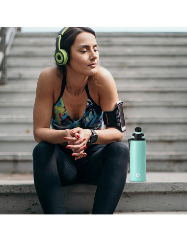 Botella de Agua Deportiva Fjbottle 591ml Acero Inoxidable Verde