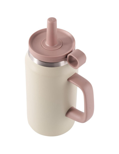 Botella de Agua 1.5L Fijinhom Acero Inoxidable Aislada Caqui
