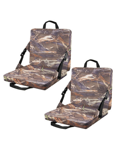 Cojín de Asiento Plegable Juexica 2 Pcs Camuflaje 38x33cm