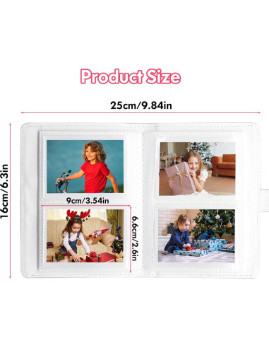 Álbum de Fotos Tugle para Fujifilm Instax Mini 64 Fotos Rosa
