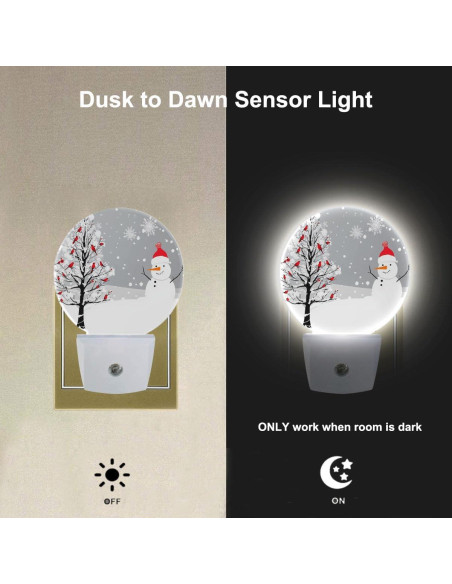 Luz Nocturna LED EKOBLA Muñeco de Nieve 0.5W con Sensor Luz Nocturna LED EKOBLA Muñeco de Nieve 0.5W con Sensor