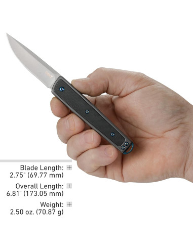 Cuchillo Plegable CRKT Simetría 2.75" Acero Inoxidable