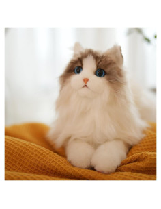 Gato de Peluche Realista Chongker Ragdoll 40 cm Hecho a Mano