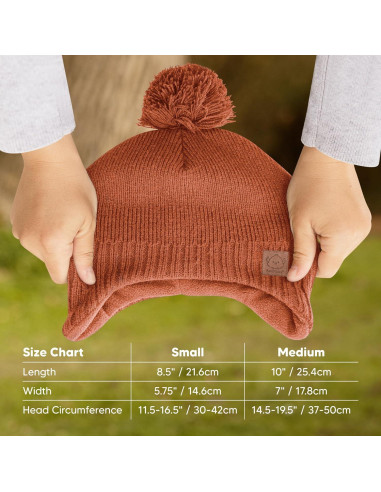 Gorro Muff para Bebés KeaBabies Arcilla 6-36 Meses Unisex