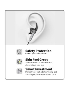 Correa Antipérdida de Silicona para Galaxy Buds 3 - Negro 2