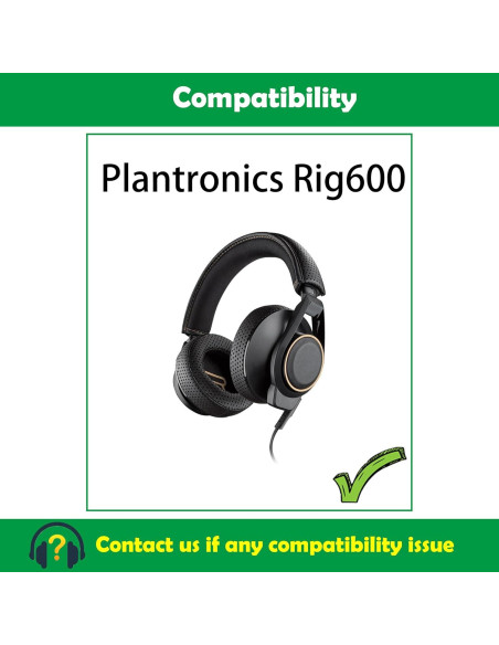 Almohadillas de Reemplazo ACCOUTA para Auriculares Plantronics Rig600 Almohadillas de Reemplazo ACCOUTA para Auriculares Plantronics Rig600