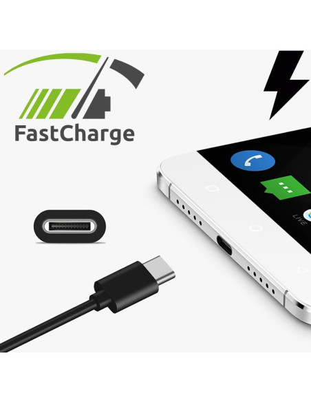 Cable USB-C 3M Works by VOLT PLUS TECH Carga Rápida Cable USB-C 3M Works by VOLT PLUS TECH Carga Rápida