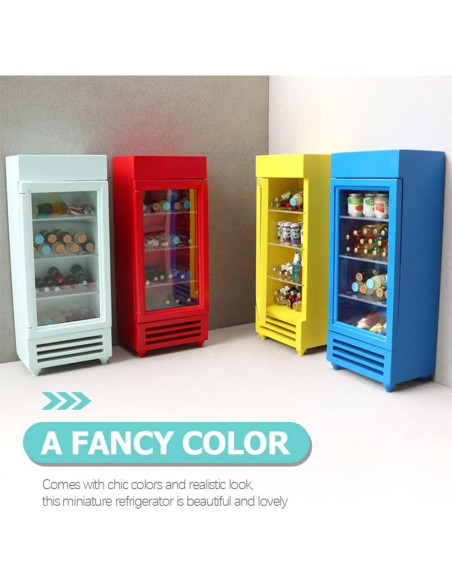 Refrigerador Miniatura Kisangel Verde 1:12 para Casa de Muñecas Refrigerador Miniatura Kisangel Verde 1:12 para Casa de Muñecas