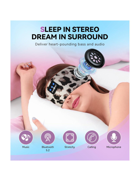 Auriculares para Dormir Bluetooth MUSICOZY 2 Paquetes Suaves Auriculares para Dormir Bluetooth MUSICOZY 2 Paquetes Suaves