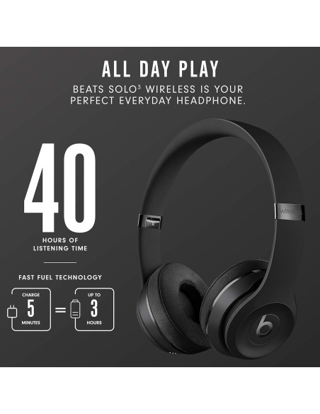 Auriculares Intraurales Beats Solo3 Inalámbricos - Negro Auriculares Intraurales Beats Solo3 Inalámbricos - Negro
