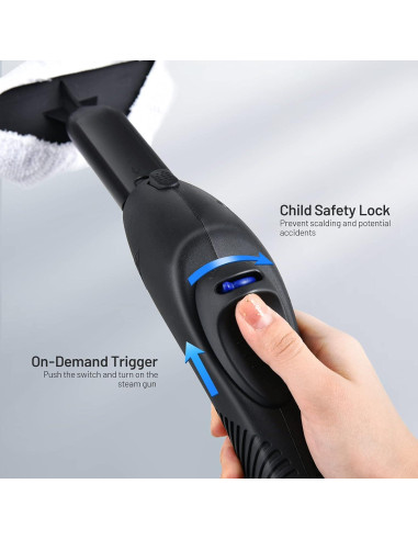 Limpiador a Vapor ARLIME 1.5L 2000W 19 Accesorios Azul
