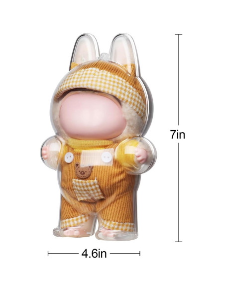 Estuche Protector y Ropa para Muñeca 17 cm Labubu Estuche Protector y Ropa para Muñeca 17 cm Labubu