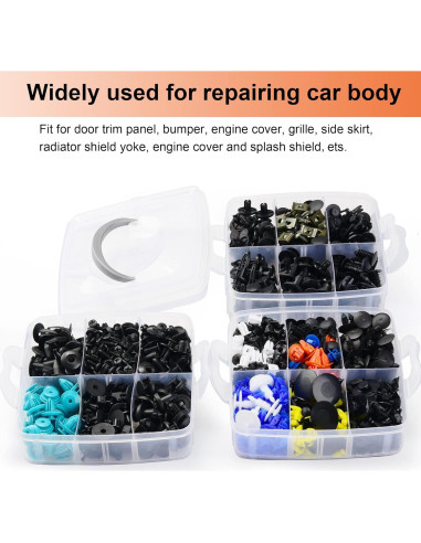 Kit de Clips de Retención para Automóvil Aiuoor 1105PCS