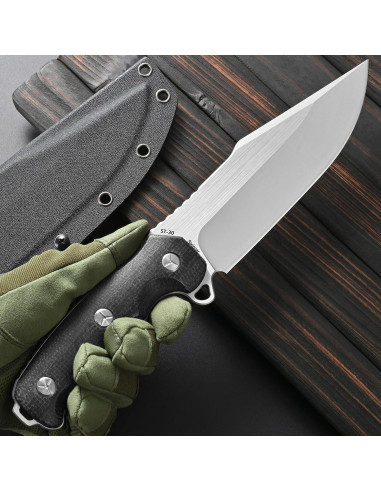 Cuchillo Fijo Sitivien ST30 Acero Sleipner Mango Micarta 29.6cm