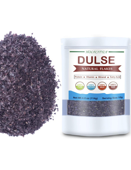 Copos de Dulse Natural Holfly 114g - Alga Marina Vegana Sin OGM Copos de Dulse Natural Holfly 114g - Alga Marina Vegana Sin OGM