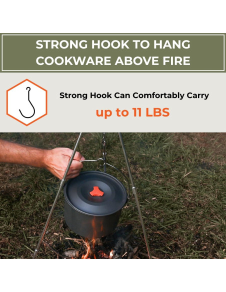 Trípode de Cocina Tactiko Survival - Acero Inoxidable 83.82 cm Trípode de Cocina Tactiko Survival - Acero Inoxidable 83.82 cm