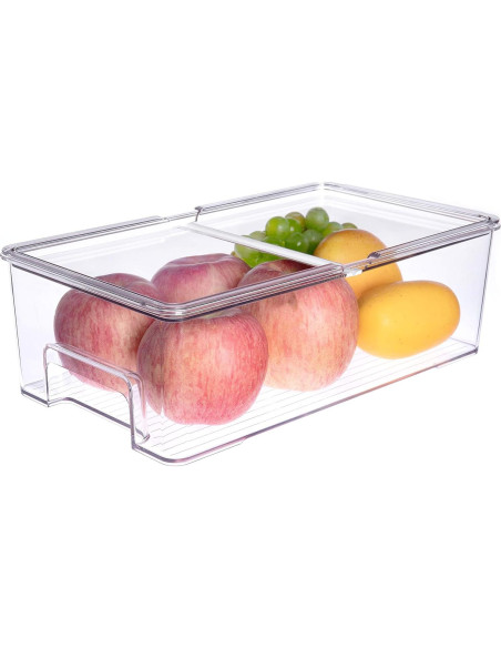 Organizadores de Refrigerador SANNO Set de 2 Bins Apilables 36.6x20.3 cm Organizadores de Refrigerador SANNO Set de 2 Bins Apilables 36.6x20.3 cm