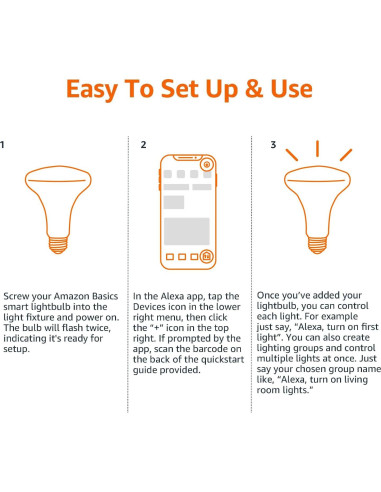Bombilla LED Inteligente BR30 Amazon Basics 9W Regulable 800LM