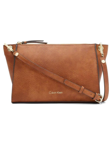 Bolso Cruzado Calvin Klein Reyna Caramelo 21.6x26.7cm Bolso Cruzado Calvin Klein Reyna Caramelo 21.6x26.7cm