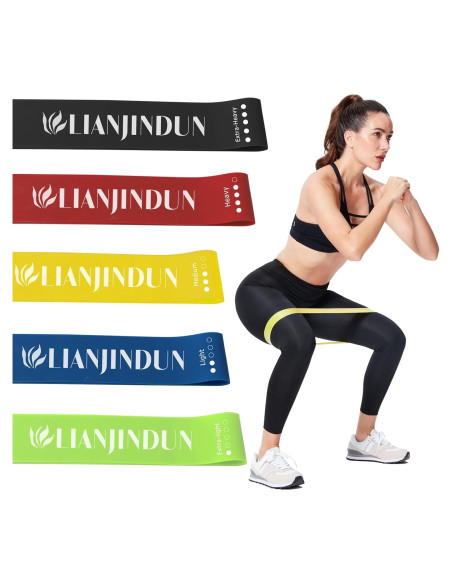 5 Bandas de Resistencia Lianjindun para Ejercicio y Fitness 5 Bandas de Resistencia Lianjindun para Ejercicio y Fitness