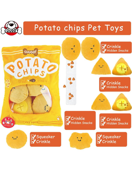 Juguete de rompecabezas para perros CUUOOT - Papas fritas 20x15 cm Juguete de rompecabezas para perros CUUOOT - Papas fritas 20x15 cm