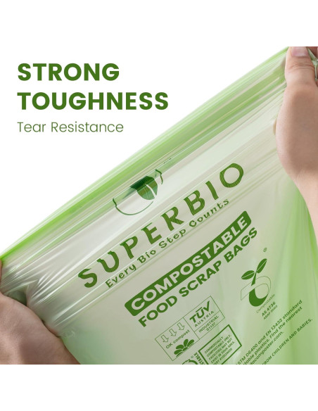 Bolsas Compostables SUPERBIO 6.1L 50 Unidades Asas Atadas Bolsas Compostables SUPERBIO 6.1L 50 Unidades Asas Atadas