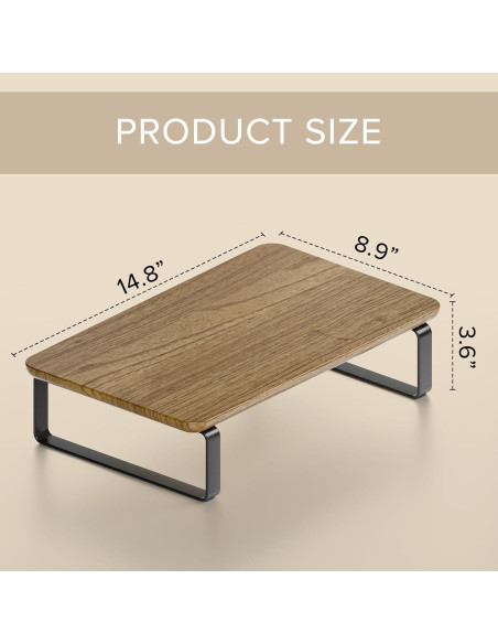 Soporte de Madera para Monitor KIBAGA 38.1x22.9cm Ergonómico Soporte de Madera para Monitor KIBAGA 38.1x22.9cm Ergonómico