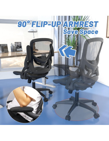 Silla de Oficina Ergonómica KIZECK con Soporte Lumbar Ajustable