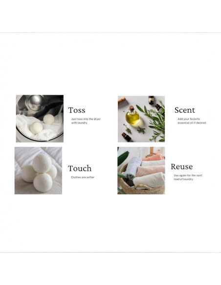 Bolas de Secado de Lana 6pk Hapize - Ecológicas y Reutilizables Bolas de Secado de Lana 6pk Hapize - Ecológicas y Reutilizables