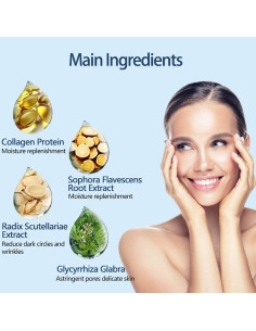 32 Mascarillas Labiales y para Ojos Blopuivo - Colágeno 24K 2