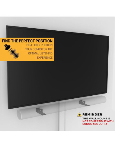 Soporte de Pared Soundbass Arc Negro Ajustable para Sonos Arc