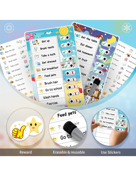 Tabla de Tareas para Niños Citamora A5 Magnética Personalizable Tabla de Tareas para Niños Citamora A5 Magnética Personalizable