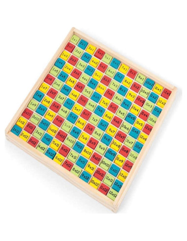 Tablero de tablas de multiplicar de madera Tobar 30x30 cm